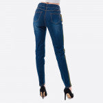 Jean Jeggings with Leopard Stripe